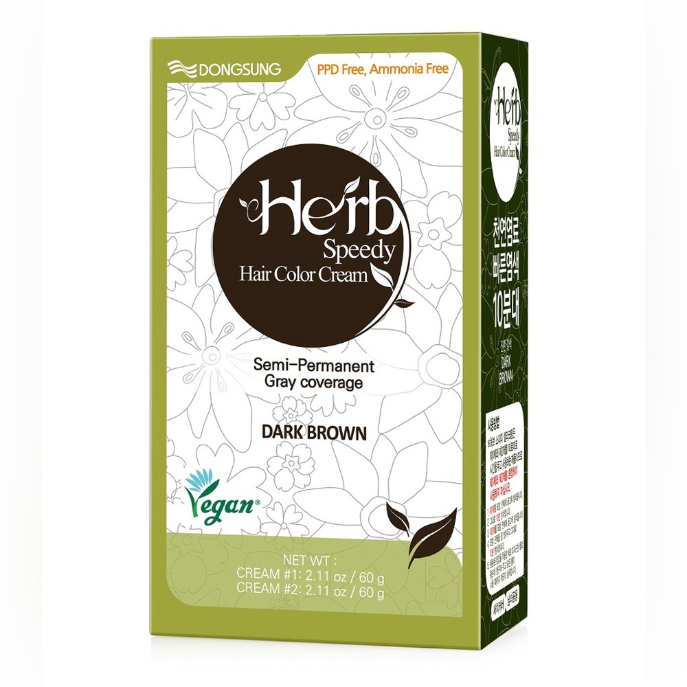 🌙 B45- Herb Speedy Hair Color Cream - Dark Brown